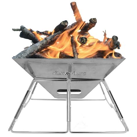 fold-up stainless steel outdoor fire box|flat fold fire pit.